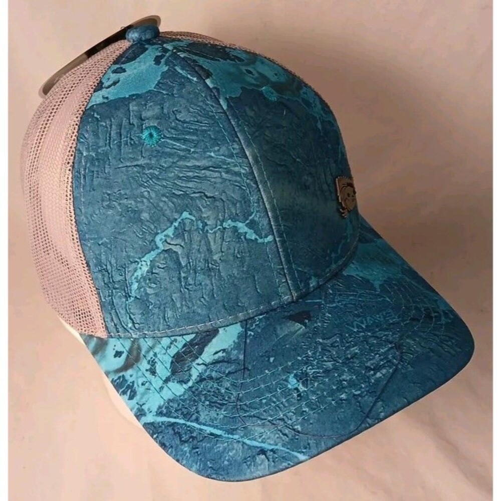 RealTree Fishing Blue Bonefish Adjustable Snapback Trucker Hat/Cap-NEW w/Tags!